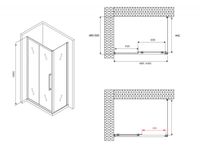 Душевой уголок ABBER Schwarzer Diamant арт-AG30100MH-S50M — фото 4, Прямоугольные душевые уголки