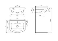 Раковина SANTEK Балтика 55 мебельная белый (WH501702) — фото 9, Раковины подвесные