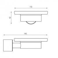 Мыльница с держателем ABBER Osten 316 AA185A8BGG оружейная сталь брашированная — фото 3, Мыльницы
