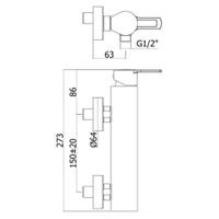 Смеситель для душа Paffoni Ringo черный матовый арт-RIN168RNO — фото 2, Смеситель для душа