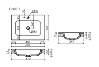 Товар: Раковина накладная мебельная Grace прямоугольная, с отверстием под смеситель, 610x457x137 мм, цвет белый - фото 3 Раковина накладная мебельная Grace прямоугольная, с отверстием под смеситель, 610x457x137 мм, цвет белый — фото 3, Раковины встраиваемые сверху