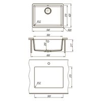 Товар: Кухонная мойка Lemark SINARA 540-U подстольного монтажа из кварцгранита, Бежевый 9910074 - фото 4 Кухонная мойка Lemark SINARA 540-U подстольного монтажа из кварцгранита, Бежевый 9910074 — фото 4, Кухонные мойки