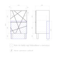 Тумба под раковину VIGO Geometry 2-50 напольная бетон (tn.bsf.GEO.FOS.50.2Y бетон) — фото 8, Тумбы под раковину