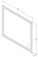 Товар: Зеркало Aquanet Ирис 90 с подсветкой LED 00326447 - фото 6 Зеркало Aquanet Ирис 90 с подсветкой LED 00326447 — фото 6, Зеркала в ванную комнату