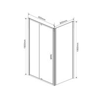 Душевой уголок Intra , 800/900*800, хром, стекло шиншилла арт-VSR-1I809080CH — фото 4, Прямоугольные душевые уголки