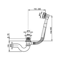 Товар: Слив перелив Timo белый арт-8004/16 - фото 3 Слив перелив Timo белый арт-8004/16 — фото 3, Сливы-переливы