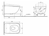 NEOREST WX2 Унитаз подвесной для WASHLET WX2/WX1, цвет белый арт-CW928PZY — фото 3, Подвесные унитазы