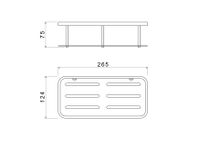 AQ4936BGM полка для душа, оружейная сталь — фото 2, Полки для ванной и душа