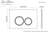 Комплект 3в1 IBERICA BLANCA инсталляция SILENCIO MINI, унитаз BURGOS ALTO белый, кнопка смыва ESTI-O серый матовый (IB.001M.BRA.234.827) — фото 14, Комплекты унитаз + инсталляция