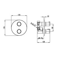 Yeti Смеситель для ванны и душа, встраиваемый, Терм, хром, LM, арт-LM7827C — фото 2, Смеситель для ванны