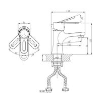 Товар: Смеситель для раковины D&K Rhein , хром арт-DA1352141 - фото 3 Смеситель для раковины D&K Rhein , хром арт-DA1352141 — фото 3, Смесители для раковины
