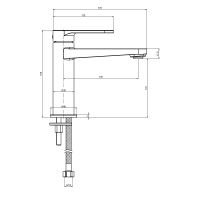 Novara Смеситель для раковины, цвет металл арт-AQM6910GM — фото 3, Смесители для раковины