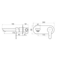 ZA035 ZAMBEZI - смеситель для умывальника, включая внутреннюю часть для скрытого монтажа — фото 2, Смесители для раковины
