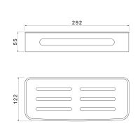 Полка Timo Luiro 18578/00 хром — фото 6, Полки для ванной и душа