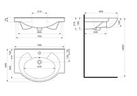 Раковина SANTEK Байкал 75 мебельная белый (WH110259) — фото 8, Раковины подвесные