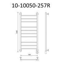 Товар: Полотенцесушитель электрический ВИД 10 1060х500 правый, эко г/г, Маргроид арт-10-10050-257R - фото 5 Полотенцесушитель электрический ВИД 10 1060х500 правый, эко г/г, Маргроид арт-10-10050-257R — фото 5, Электрические полотенцесушители