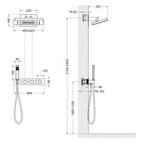 Душевая система встроенная с термостатом Timo Petruma золото матовое арт-SX-5249/17SM — фото 2, Встраиваемые душевые комплекты