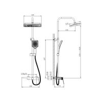 Душевая система BELZ , оружейная сталь арт-B24572-3 — фото 2, Душевые стойки