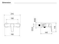 Товар: AQ1760CR ЛУГАНО смеситель для душа - фото 6 AQ1760CR ЛУГАНО смеситель для душа — фото 6, Смеситель для душа