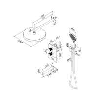 Товар: Душевая система IDDIS Duna с тропическим, ручным душем и изливом, термостат, матовое золото (DUNMGSTi68) - фото 3 Душевая система IDDIS Duna с тропическим, ручным душем и изливом, термостат, матовое золото (DUNMGSTi68) — фото 3, Встраиваемые душевые комплекты