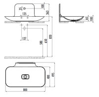 CREAVIT FOGLIA Раковина 80 см арт-FG080-00CB00E-0000 — фото 2, Раковины накладные