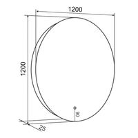 Зеркало с LED-подсветкой MILAN (120) круглое /AQUA DE MARCO MIL120 — фото 7, Зеркала в ванную комнату