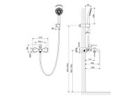 ЕВРОПА смеситель для ванны с душевым набором, шлиф. золото арт-AQ1349BG — фото 3, Смеситель для ванны