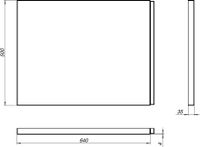 Боковой экран Aquanet West/Nord/Roma/Largo 70 00243504 — фото 3, Экраны для ванн