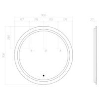 Зеркало с подсветкой VIGO Holly Classic 700 арт-z.HOL.70.CLASSIC — фото 9, Зеркала в ванную комнату