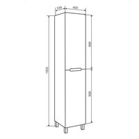 Товар: Шкаф-пенал напольный OLIVIA 40 /правый/ AQUA DE MARCO 3040COLI - фото 7 Шкаф-пенал напольный OLIVIA 40 /правый/ AQUA DE MARCO 3040COLI — фото 7, Шкафы для ванной