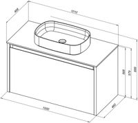 Тумба под раковину Allen Brau Fantasy 100 1.11004.PWM папирус матовый — фото 10, Тумбы под раковину