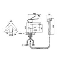 Товар: Смеситель для раковины с гиг. душем D&K Rhein , хром арт-DA1322601 - фото 3 Смеситель для раковины с гиг. душем D&K Rhein , хром арт-DA1322601 — фото 3, Смесители для раковины