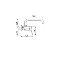 Смеситель Colorado настенный для раковины/умывальника с круглым изливом 200 мм, арт-CO102.5/27 — фото 2, Смесители для раковины