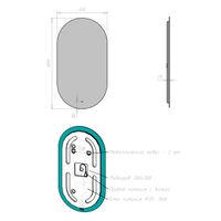Зеркало Lemark OLSA 55х100 см овальное с интерьерной подсветкой, с подогревом арт-LM55Z-O — фото 5, Зеркала в ванную комнату