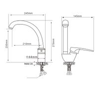 Товар: Смеситель для кухни KOMETA, KOM17-12040 - фото 3 Смеситель для кухни KOMETA, KOM17-12040 — фото 3, Смесители для кухни