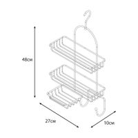 Товар: Полка прямоугольная двухэтажная с мыльницей черная Fixsen арт-FX-970B - фото 4 Полка прямоугольная двухэтажная с мыльницей черная Fixsen арт-FX-970B — фото 4, Полки для ванной и душа