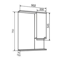 Зеркальный шкаф VIKTORIA 50 /правый/ AQUA DE MARCO 1050CVIC/R — фото 11, Зеркальные шкафы в ванную