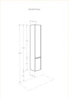 Шкаф-колонна КАПРИ 30, подвесная, правый, бетон пайн 1A230503KPDAR — фото 4, Шкафы для ванной