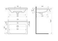 Товар: Раковина SANTEK Миранда 70 мебельная белый арт-WH302250 - фото 8 Раковина SANTEK Миранда 70 мебельная белый арт-WH302250 — фото 8, Раковины подвесные