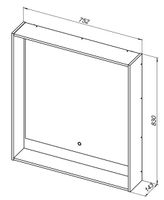 Зеркало Aquanet Милан 80 дуб рустикальный арт-00336400 — фото 6, Зеркала в ванную комнату