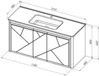 Тумба под раковину Allen Brau Paris 120 1.360004.CGM олива матовый — фото 4, Тумбы под раковину