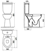 CREAVIT Унитаз для инвалидов с биде арт-BD305-00CB00E-0000 — фото 3, Напольные унитазы