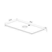Столешница MIANO 100 см под 1 раковину из стекла, цвет: Белый арт-LM06M100S — фото 3, Столешницы под раковину