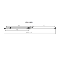 Душевая дверь Como-N , 1500, черный, стекло тонированное арт-VDS-4CN150CGB — фото 5, Раздвижные душевые двери