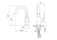 AQ1307BG ЕВРОПА смеситель для раковины, без донного клапана, шлиф. золото — фото 5, Смесители для раковины