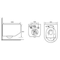 Унитаз ABBER Bequem AC1130 подвесной белый, безободковый, смыв торнадо — фото 9, Подвесные унитазы