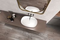 Раковина накладная ABBER Stein AS2633 белая матовая — фото 5, Раковины накладные