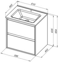 Тумба с раковиной Aquanet Милан (Flash) 60 цв. дуб рустикальный 00340328 — фото 3, Тумбы с раковиной