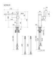 Смеситель для раковины SANCOS Linn, брашированный никель, PVD покрытие, арт. арт-SC9019BN — фото 3, Смесители для раковины