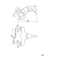 L081.5CMATZ LABE - смеситель для душа, ЦВЕТ ЧЕРНЫЙ МАТОВЫЙ/ЗОЛОТО — фото 2, Смеситель для душа
